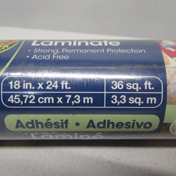 NWT! Duck Tape Clear Adhesive Peel Stick Laminate - 18in x 24ft. (36sq.ft) - Picture 4 of 5